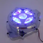 Chrome w/ Blue LED Left Engine Stator Cover For 2003-2006 Honda CBR 600RR
