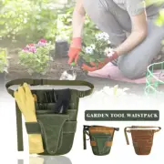 Portable Garden Canvas Tool Belt Bag with Multiple Pocket Storage Waterproof 1X