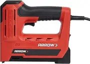 Arrow Fastener ET501F Corded 5-in-1 Professional Electric Staple and Nail Gun, Wire Stapler, Brad and Pin Nailer for Upholstery, Framing, Insulation, Crafts, Fencing, and Cable, Black/Red