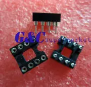 50pcs NEW 8Pin DIP SIP Round IC Sockets Adaptor Solder Type gold plated machined