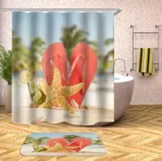 Stare Fish And Flip Flop Shower Curtain