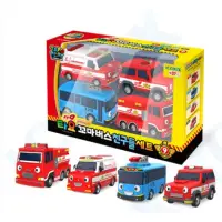 在飛比找蝦皮購物優惠-韓國tayo太友兒童公交車小巴士公共汽車回力救護車玩具車套裝