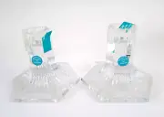 Tiffany & Co. Louis Comfort Tiffany Collection Crystal Candlesticks 1992