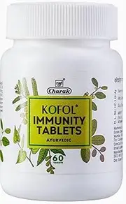 Charak Kofol Immunity Tablets, 60 Ayurvedic Tablets, Immunity Enhancer With Giloy, Turmeric, Long Pepper & Ginger