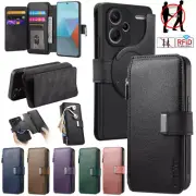 Detachable Magnetic Wallet Leather Case For Xiaomi 14T 12 11 Note 13 Pro Plus 5G