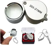 Pocket Jewellers Eye Loupe Magnifier Jewelry Magnifying Glass Jewelers 30x 21mm