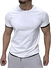 Thermal Men Top Casual Sports Colorblock Comfortable Breathable Round Neck T Shirt Thick Long Sleeve Shirt