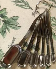 Heavy Duty Stainless Steel Measuring Spoons For Narrow Spice Jars With Slim Hand