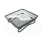 Outdoor Platform Ground Bird Feeder - Durable Metal Mesh Design with Bird Seed Scoop