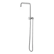 ACA Bath Chrome 30CM Height Round Shower Gooseneck Wall Arm Diverter 1.5m SUS Hose