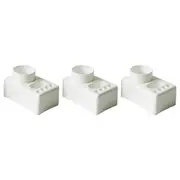 3x Homeleisure Plastic Bathroom Caddy Holder Organiser w/ Removable Cup White