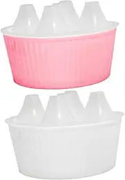 Generic 2pcs Hydroponic Tulip Planter Pots with Water Level Indicator Design for Indoor Plants Stable Base for Secure Planting for Small Flower and Succulent Growth