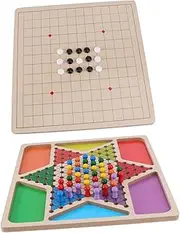 KOMBIUDA 1 Set Checkers Gobang Table Game Educational Plaything for Family Fun Enhances Hand Eye Coordination Present for Kindergarten and Home