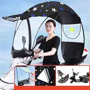 Electric Motorbike Scooter Rain Cover,Motorcycle Electric Sun Shade Vehicle Umbrella Raincoat Poncho Cover Shelter,B