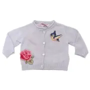 1380AD cardigan bimba GIRL MONNALISA BEBE' wool/cashmere light blue sweater kids