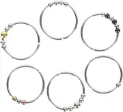 CHICAMPERA 6pcs Adjustable Stainless Steel Fidget Relief Chic Anxiety Rotatable Beads Pressure Relief Jewelry for Stress Daily Wear Suitable for Men Women