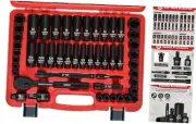 3/8" Drive Impact Socket 50-Piece 3/8”SAE and Metric Drive Impact Socket Set