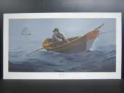 Wellington Ward Dory Man Grand Banks Signed Lt Ed 70's Art Print High Seas