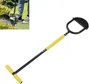 Steel Blade Garden Tool, Manual Lawn Edger, Semicircular Design with Saw Tooth Blade and T - Handle for Easy Garden Edging and Trimming