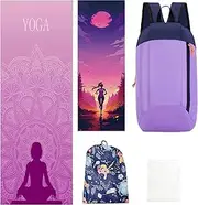 Yoga Mat, Yoga Towel Mat, Beach Towel, Thick Yoga Mat, Cooling Towels,Fitness Gear, Pilates Mat, Workout Mat, Exercise Mat, Microfiber Towel,Yoga Towel - All-in-One Portable Travel Set，Meditation