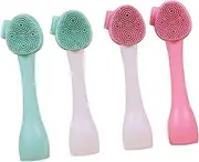minkissy Silicone Facial Brush 4pcs Manual Cleansing Makeup Remover Pore Cleansing Tool Skin Safe