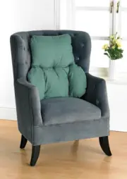 TEAL BACK SUPPORT CUSHION FOR CHAIR | Back Support Pillow | T Shaped Cushion