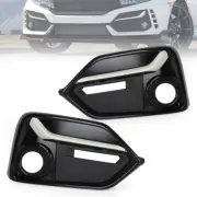 Right&Left Front Fog Light Cover Bezel For Honda Civic 2017-2021 5Door Hatchback (for: Honda)