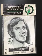 1973 Boston Celtics HOF Havlicek-Paul Silas 2 PORTRAITS SEALED CHARLES LINNETT