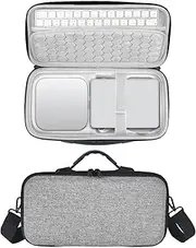 Carrying Case Compatible with 2024 Mac Mini M4/M4 Pro Accessories, Portable Protective Hard Travel Case Organizer Storage Bag for Mac Mini M4 Magic Keyboard, Mouse, Trackpad, Cables, Waterproof