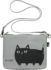 Ceramic Indigo Nyanya Cat 3 Brothers Sacoche Bag Kuro 23059 Approx. 1.0 x 1.0 x 7.9 inches (2.5.5 x 2.5 x 20 cm), Strap Approx. 45.3 inches (115 cm)