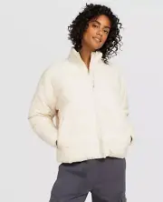 NWT Roxy Womens Wind Bliss Padded Jacket Puffer Coat Full Zip Packable ~ Large
