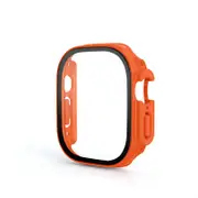 Nevenka Screen Protector Case with Tempered Glass Film For Apple iWatch 8 Ultra -Orange