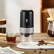 USB Rechargeable Coffee Grinder | French Press, Pour Over, Cold Brew & More | Portable Electric Grinder for Beans (Black)