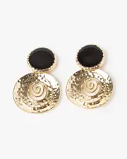 Gold Spiral Drop Earrings