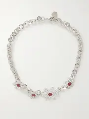 [Marni] Marni - Silver-tone Crystal-embellished Necklace - One size One size Silver