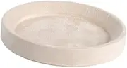 STARTIST Jewelry Display Tray Jewelry Holder Multifunction Portable Gift Organizer Storage Tray for Desktop Home Photography Dresser, Beige Round