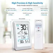 Digital Hygrometer Thermometer Wireless Weather Station with Outdoor Sensor, Hum