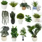 Artificial Plants in Pots Fake Succulent Hanging Wall Indoor Decor Small, Large