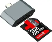 USB C SD Card Reader(2 in 1)for Apple for iPhone 16 15 Type C to Micro SD TF Memory Adapter Android MacBook Camera Computer for iPad Laptop Photo Transfer Flash Drive Converter Compatible for Samsung