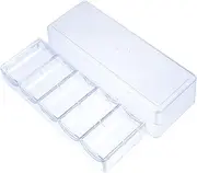 HONITANO 1pc Box Transparent Mahjong Chips Organizer Case Mahjong Container with Five Design for and Travel Lightweight and Convenient Storage Box