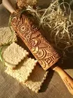 Lace Embossed Rolling pin for cookies Springerle mold Cookie stamp Mom gift