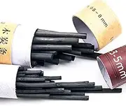 JinYu 50 Pcs Vine Charcoal, Soft, Black Charcoal Sticks for Drawing, Sketching, and Fine Art, Willow Sketch Charcoal Pencils for Drawing -2 Box 3-5mm 5-8mm