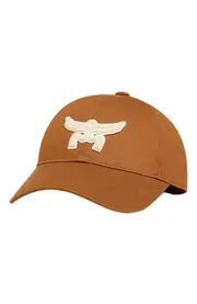 MCM Essential Logo Cap in Cotton Twill in Cognac at Nordstrom One Size