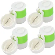 Anneome 4pcs Medicine Cutter Box Container for Tablets Safe Portable Multifunctional