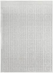 Empire Off White Geometric Greek Key Rug