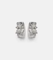 [Suzanne Kalan] Suzanne Kalan Frenzy 18kt white gold huggies with diamonds One Size silver