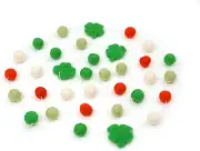 Glaciart One Wool Felt Ball Garland - Pom Pom Garland - 9 Feet, 34 Balls & Petal
