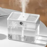 在飛比找樂天市場購物網優惠-濕度顯示透明加濕器 1.5L大容量 噴霧器 水霧機 保濕機 