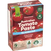 Woolworths Tomato Paste Sachets No Added Salt 4 pack