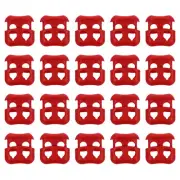 40Pcs Plastic Cord Lock Ends Toggle Spring Toggle Stopper, Wine Red